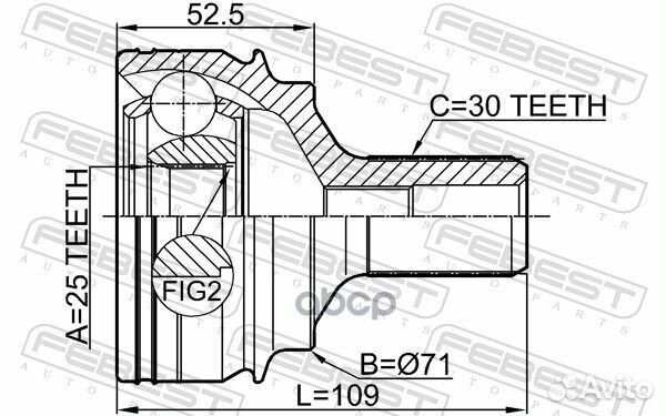 ШРУС внешний mercedes W212, W221, W222 4-matic