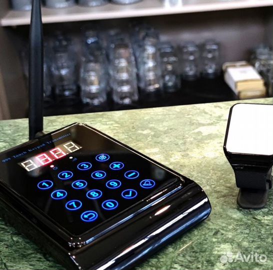 Кнопка вызова официанта Классик и часы официанта