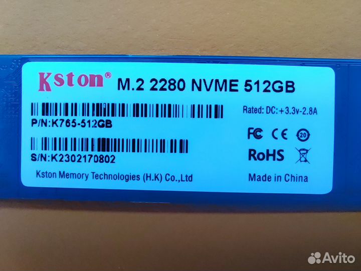 SSD M.2 2280 512 GB NVMe Новый с Гарантией