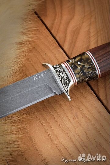 Нож охотничий Пехотинец К340 искусственный камень