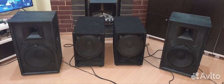 Колонки Сабвуферы Pro 2100W 4шт D12