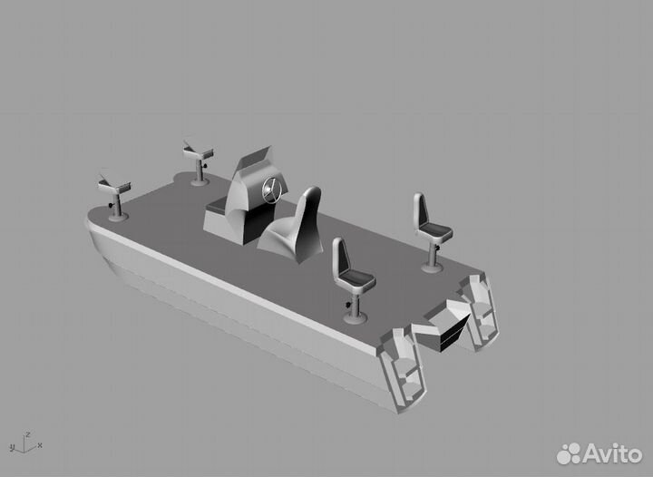 Самоходный понтон. Прогулочный катамаран