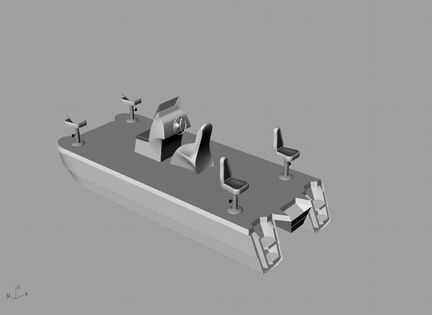 Самоходный понтон. Прогулочный катамаран