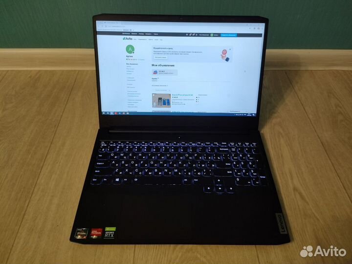 Игровой ноутбук Lenovo 15ACH6 (32гб RAM+RTX 3050)