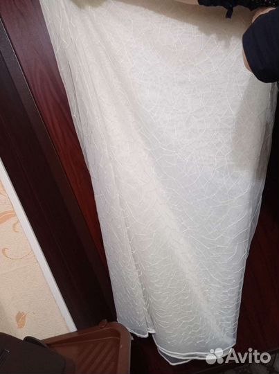 Тюль белая ширина 6м высота 2,45см