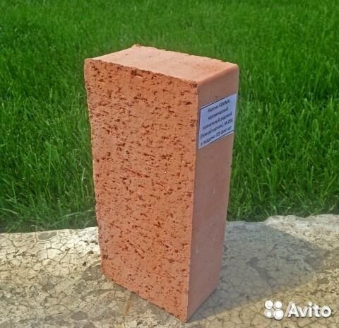 Кирпич цокольный полнотелый печной