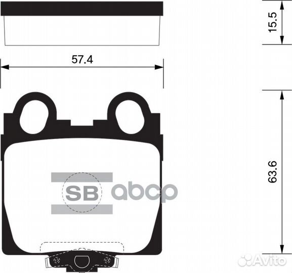 Колодки тормозные задние SP1554 Sangsin brake