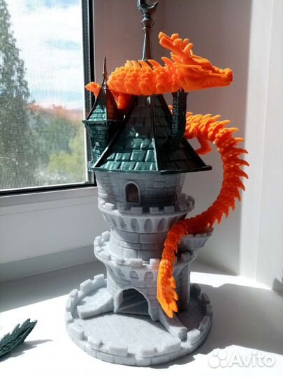 Замок подставка для дракона на 3Д принтере