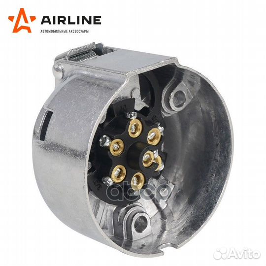 Розетка фаркопа 12В 7 контактов металл лайт