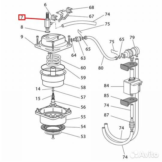 Кран подачи воды/пара для кофеварки Delonghl