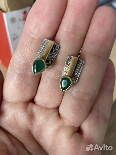 Серьги с агатом