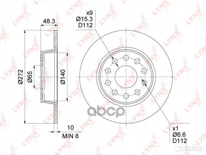 Диск тормозной BN-1235 lynxauto