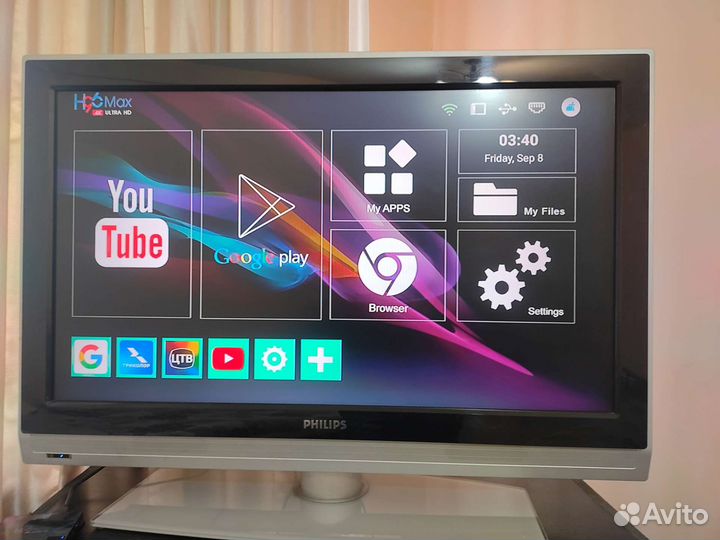 Продам телевизор philips 37 с приставкой h96 max