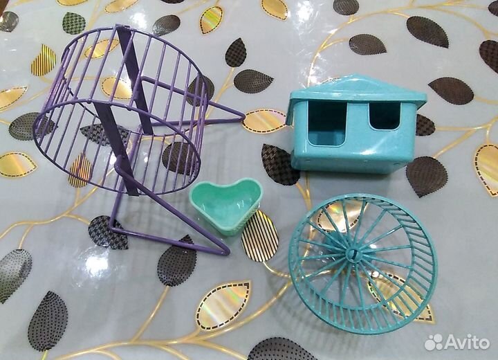Колеса+домик+мисочка для хомки