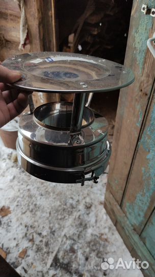 Колпак на трубу сендвич с хомутом