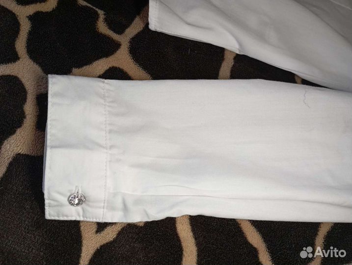 Блузка белая для девочек 140