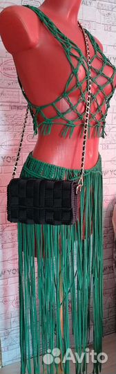 Пляжный костюм из макраме