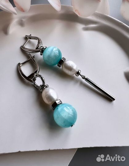 Серьги из натуральных камней