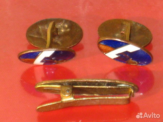 Запонки спутник Космос комета астероид эмаль 1960