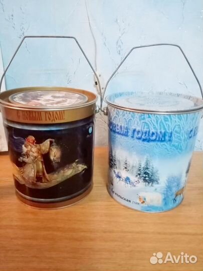 Ведра для подарков на Новый год