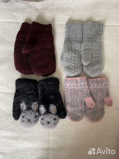 Варежки детские самовязка