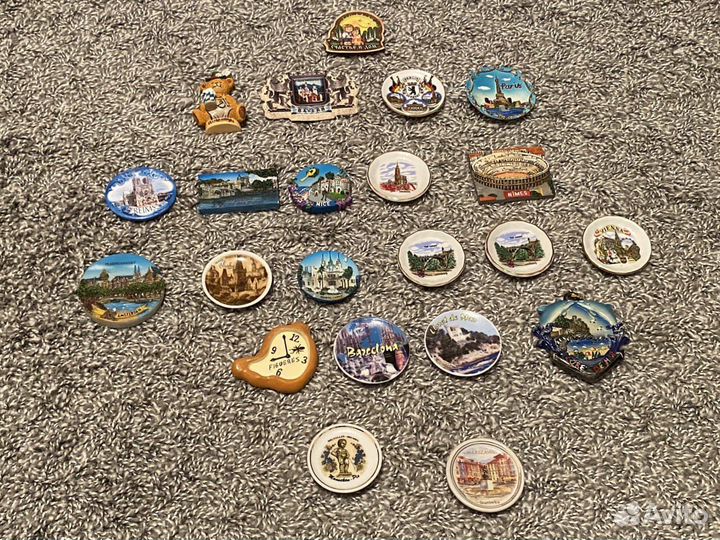 Магниты сувенир из Европы:Франция, Испания и др