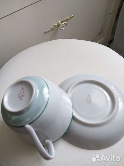 Чашка с блюдцем дулёво (клеймо)