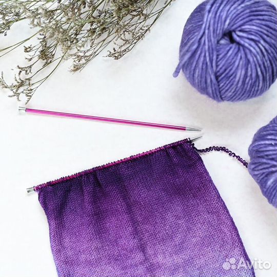 Спицы алюминиевые прямые Zing KnitPro, 30 см, 5,5