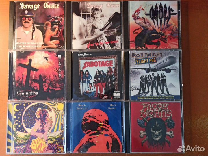 Cd аудио диски: heavy metal, thrash, hard rock