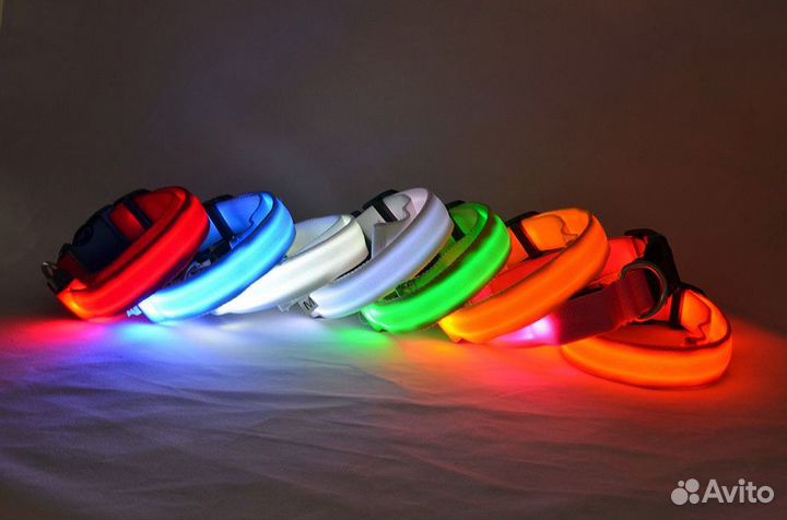 Светящийся ошейник для собак и кошек
