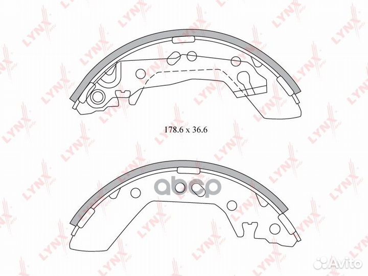 Колодки тормозные барабанные зад BS3601 LYN
