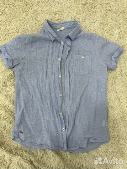 Рубашка светло-голубая, на подростка 152-158-164