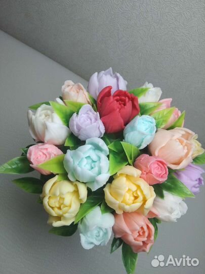 Букет цветов из мыла