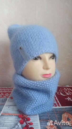 Комплект шапка и снуд женский в наличии