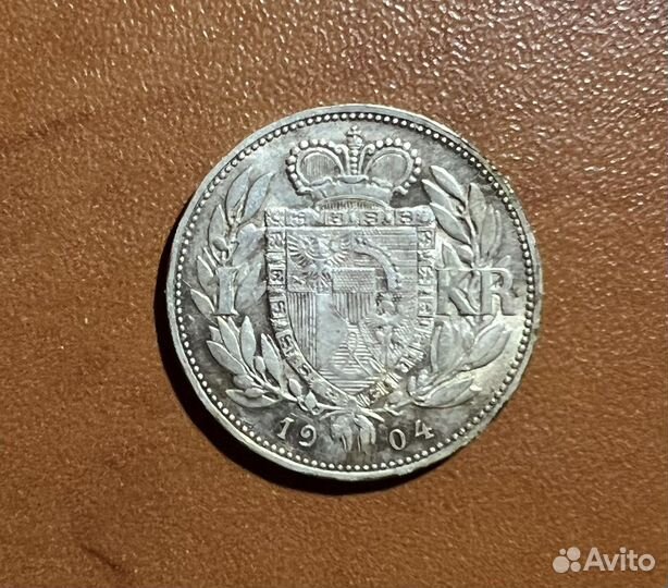 1 Крона 1904 Лихтенштейн KM# 2