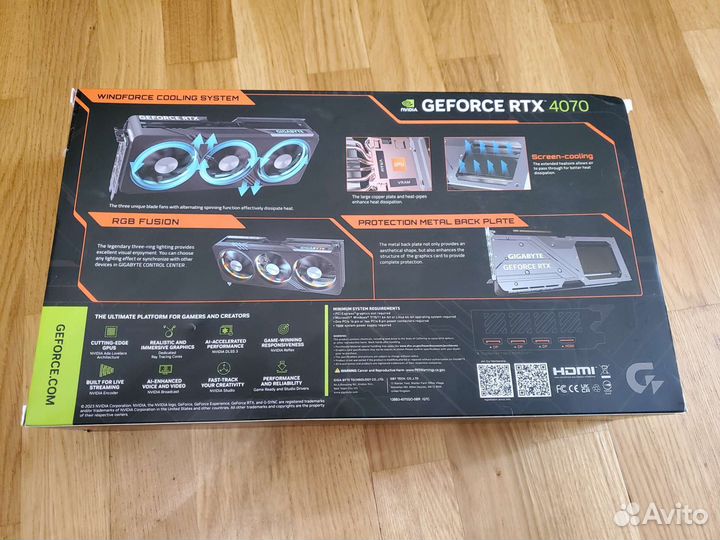 Видеокарта gigabyte GeForce rtx 4070