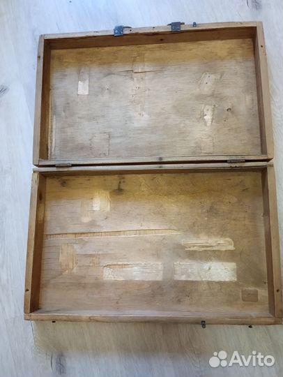 Ящик чемодан, деревянный старинный для декупажа