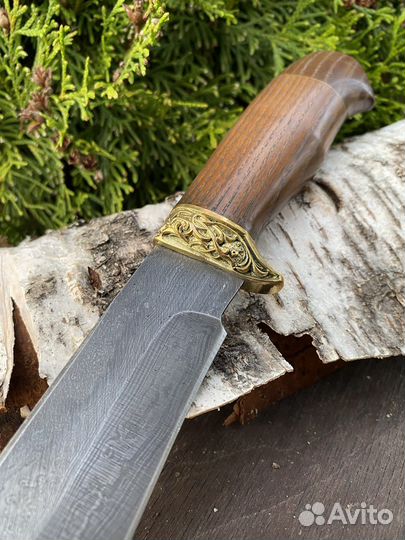 Нож охотничий Дамасская сталь