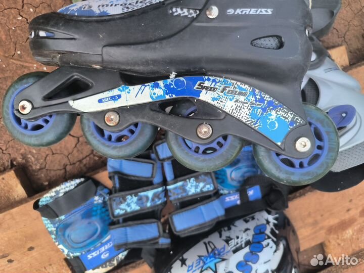 Ролики раздвижные (30-33рр) + аксессуары