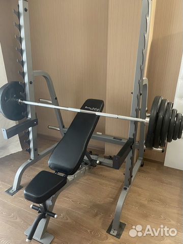 Силовая рама Body Solid, скамья, гриф и блины