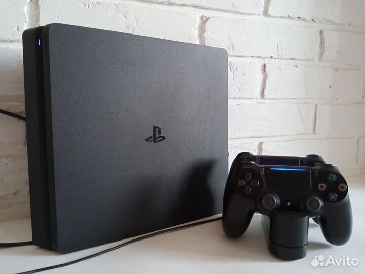 Ps4 slim 1tb с играми 2 геймпада