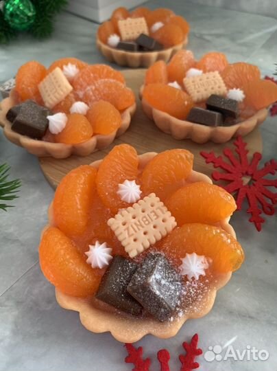 Мыло ручной работы пирожное тарталетка подарок нг