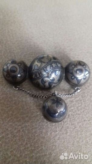 Кубачинское Серебро. Брошь. Украшение.Браслет