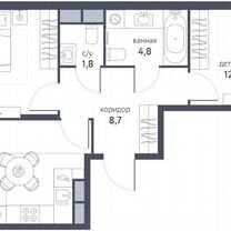 3-к. квартира, 62,2 м², 4/9 эт.