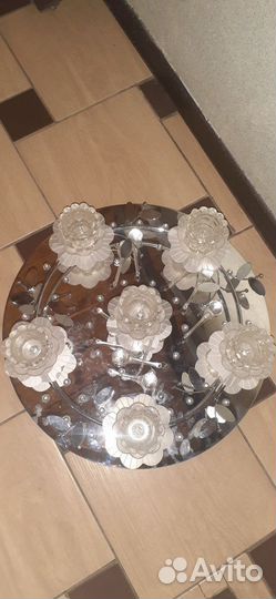 Люстра потолочная светодиодная с пультом бу