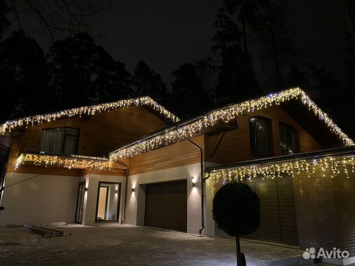 Украшение дома, К новому году под ключ герлянды