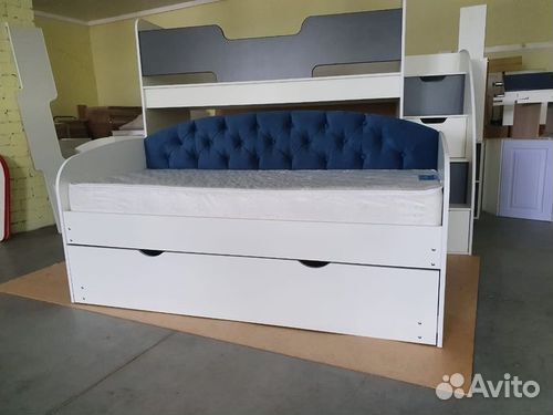 Кровать для малыша выдвиж спальн велюр лдсп
