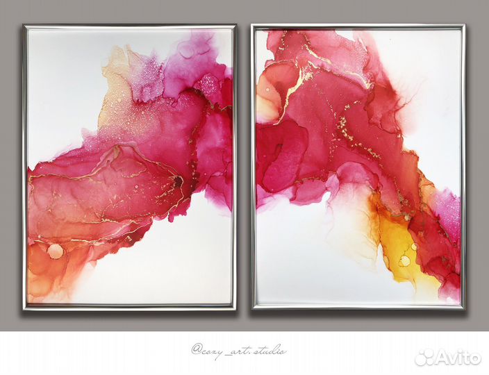 Картина интерьерная алкогольные чернила