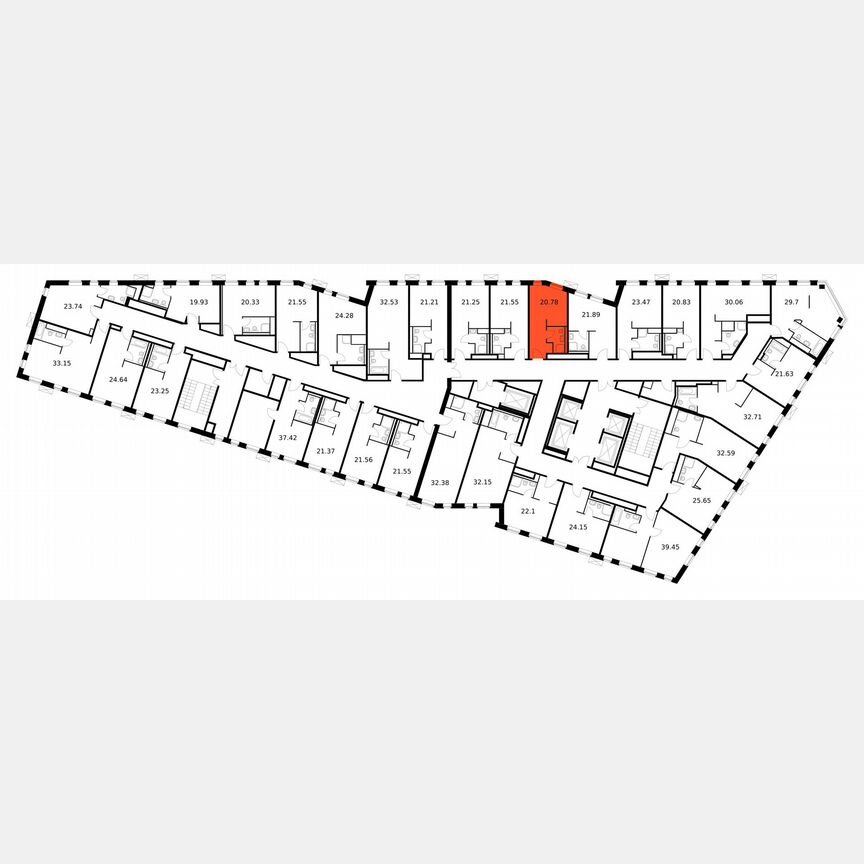 Апартаменты-студия, 20,8 м², 12/15 эт.