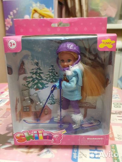 Кукла на лыжах